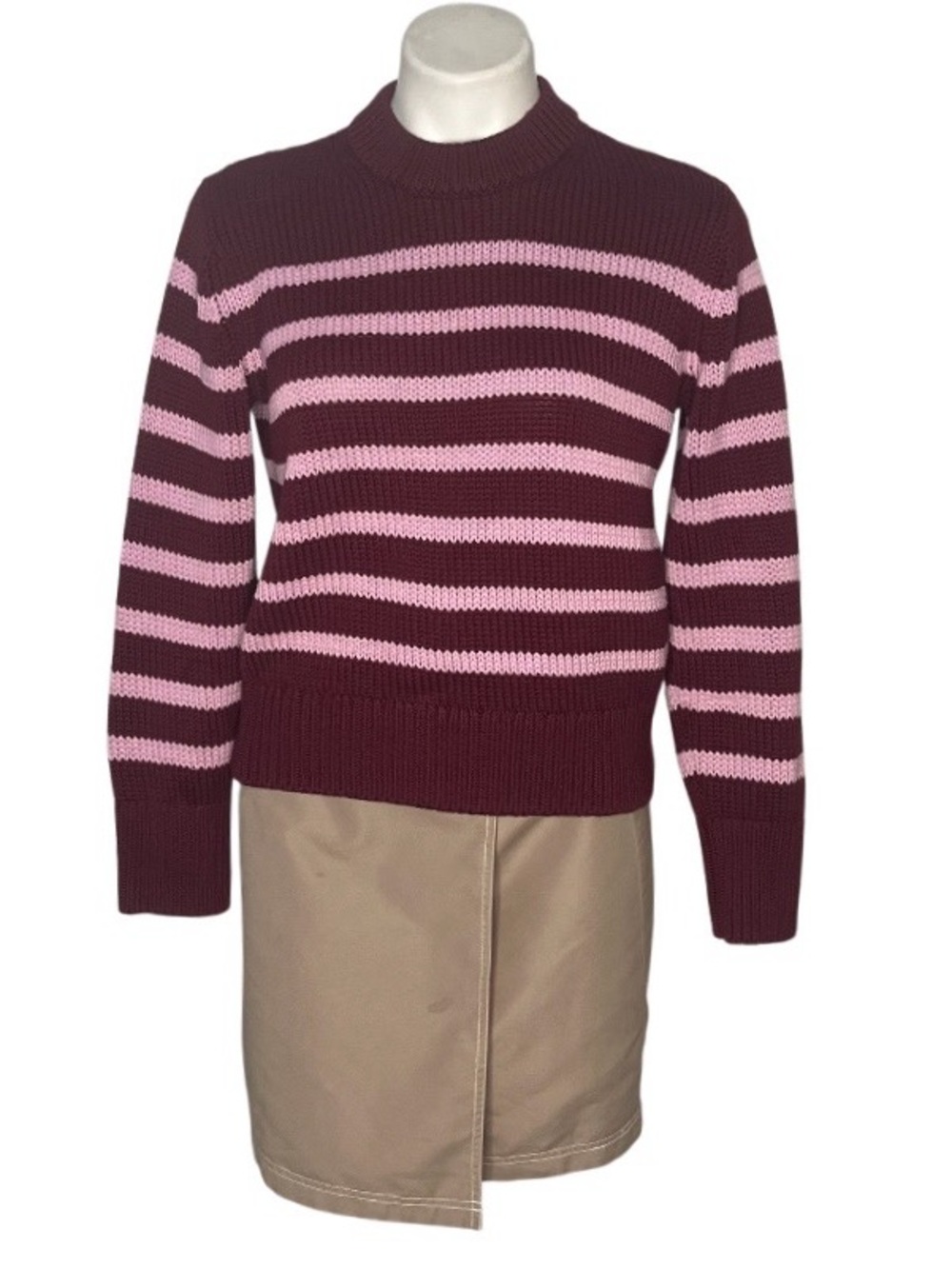 RAILS Alise Sweater Top Mulberry Stripe Cotton Crew Neck Womens Size Small - Picture 3 of 9